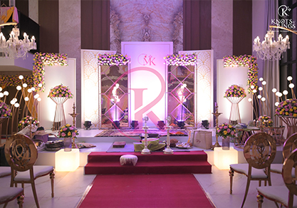 Low-cost wedding venue decoration